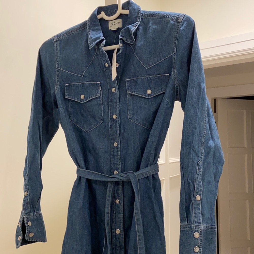 NWT J Crew Denim Shirtdress